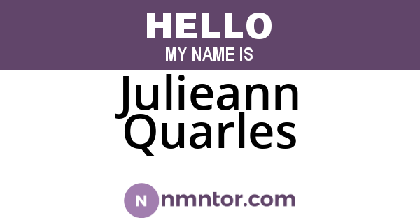 Julieann Quarles