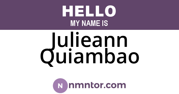 Julieann Quiambao