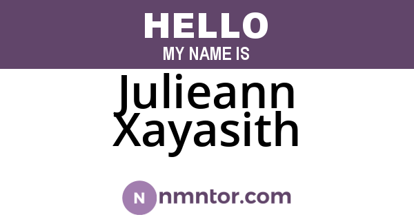 Julieann Xayasith