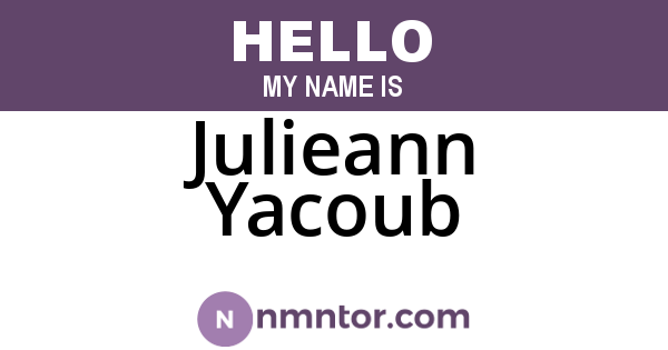 Julieann Yacoub