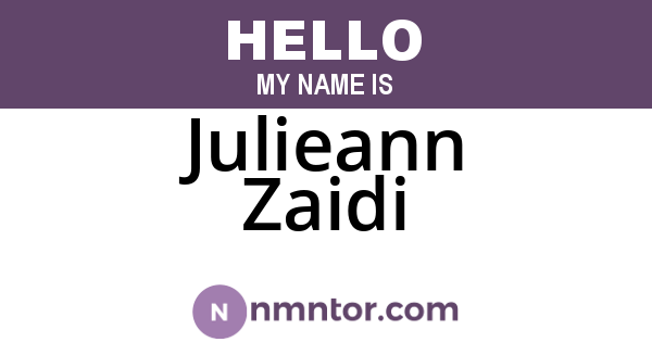 Julieann Zaidi