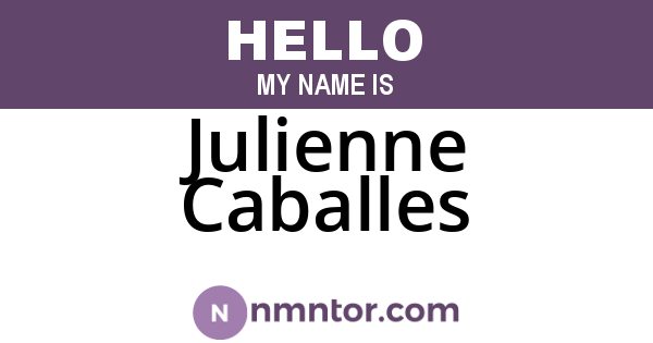 Julienne Caballes