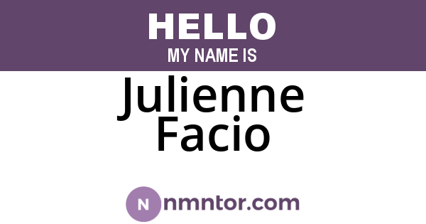 Julienne Facio