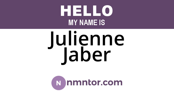 Julienne Jaber