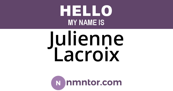 Julienne Lacroix