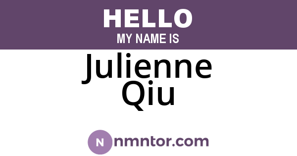 Julienne Qiu