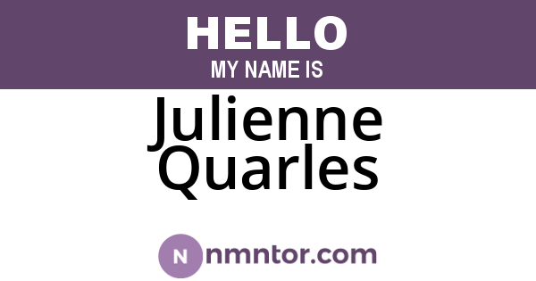 Julienne Quarles