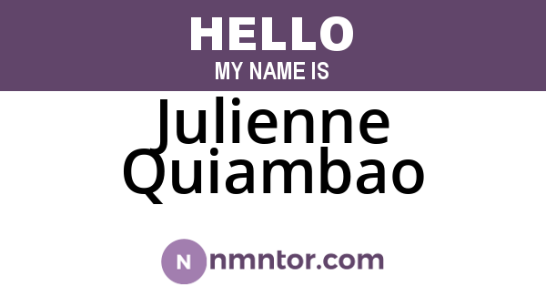 Julienne Quiambao