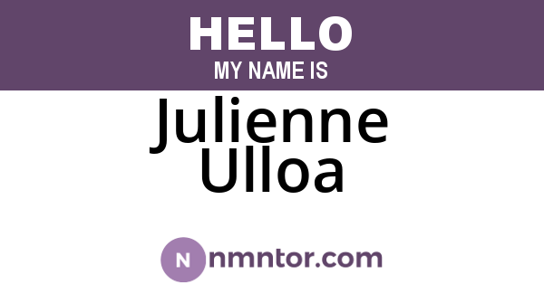 Julienne Ulloa