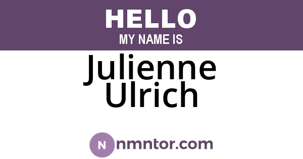 Julienne Ulrich