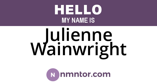 Julienne Wainwright