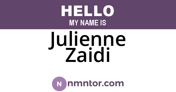 Julienne Zaidi