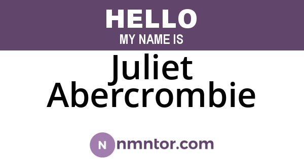 Juliet Abercrombie