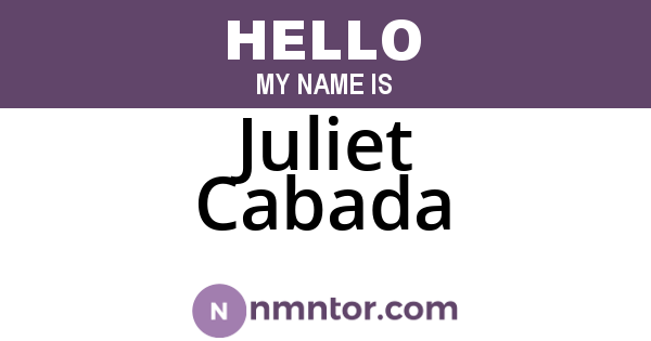 Juliet Cabada