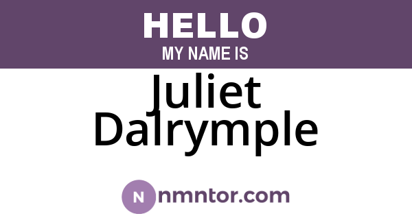 Juliet Dalrymple