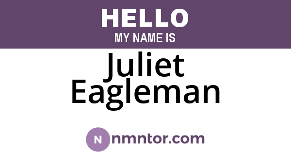 Juliet Eagleman