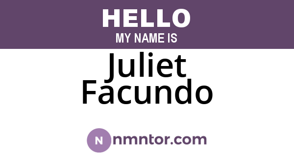 Juliet Facundo