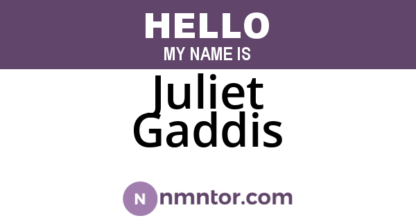 Juliet Gaddis