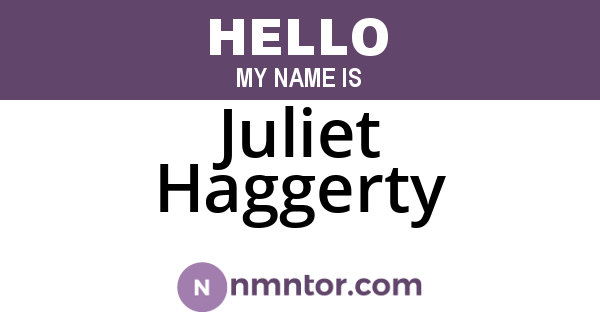 Juliet Haggerty