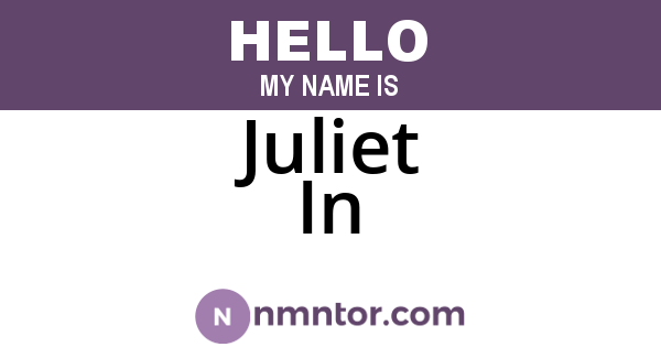 Juliet In