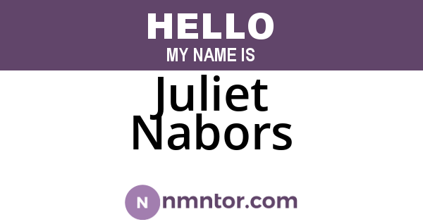 Juliet Nabors