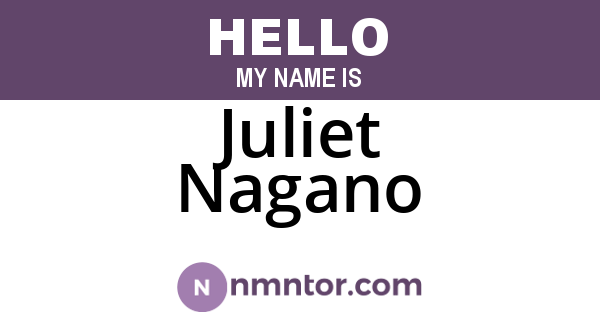 Juliet Nagano