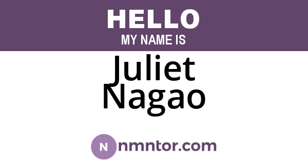 Juliet Nagao