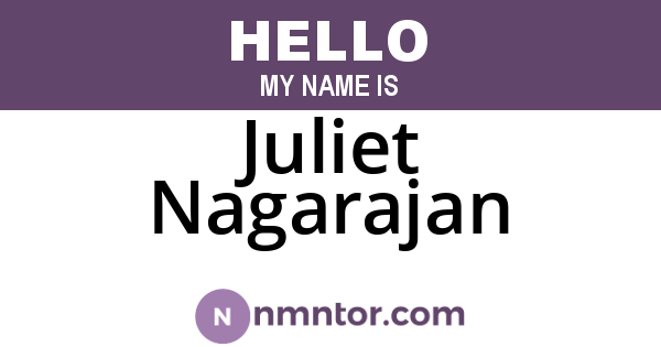 Juliet Nagarajan