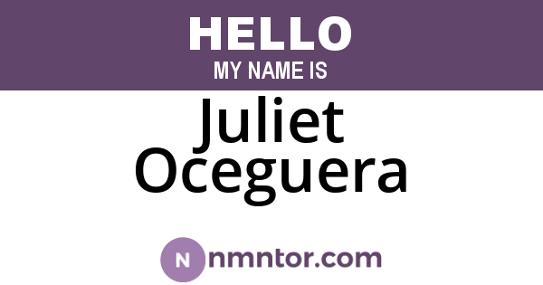 Juliet Oceguera