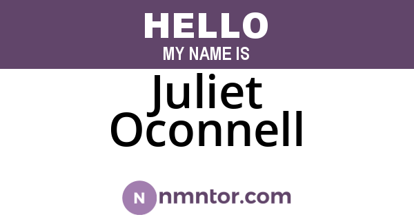 Juliet Oconnell