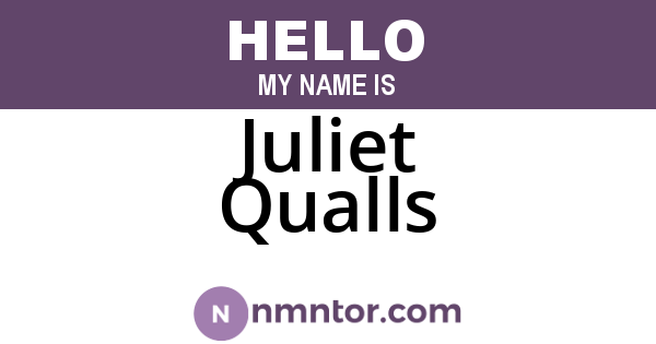 Juliet Qualls