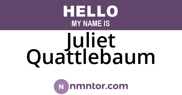 Juliet Quattlebaum