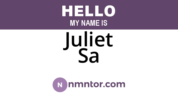 Juliet Sa