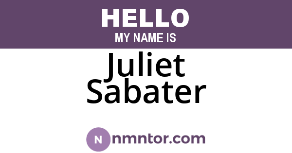 Juliet Sabater