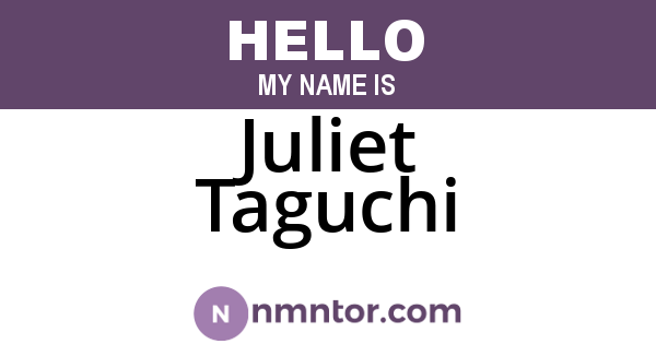 Juliet Taguchi