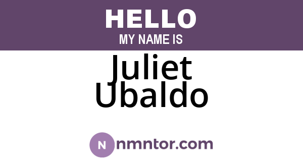 Juliet Ubaldo