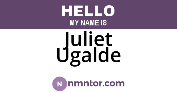 Juliet Ugalde