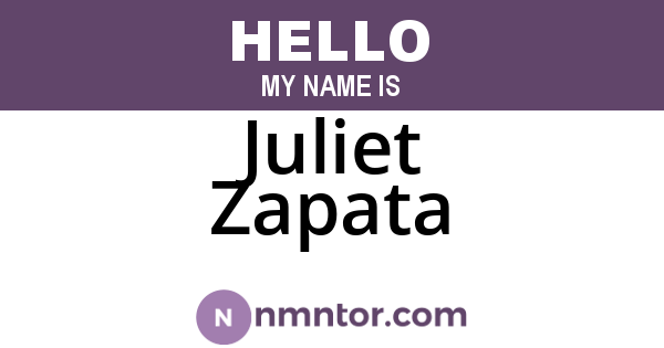 Juliet Zapata