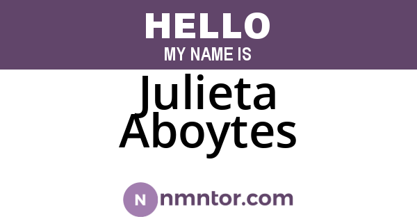 Julieta Aboytes