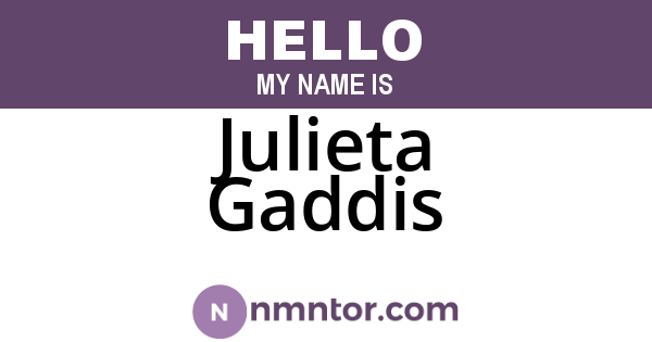 Julieta Gaddis