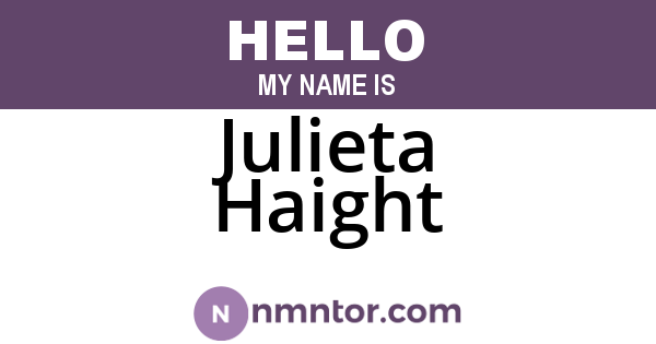 Julieta Haight