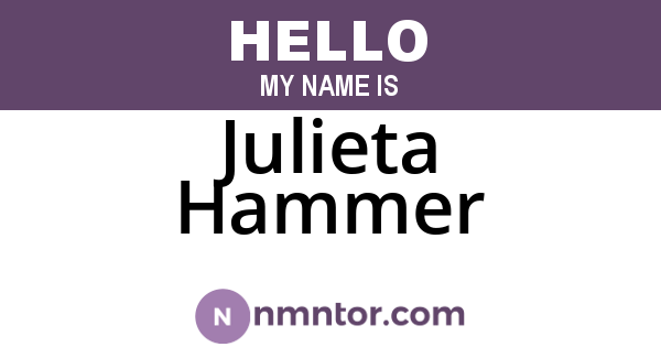 Julieta Hammer