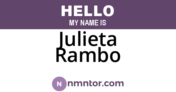 Julieta Rambo