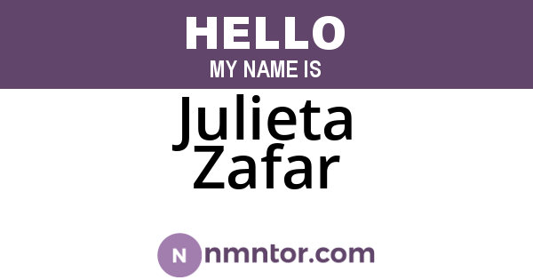 Julieta Zafar
