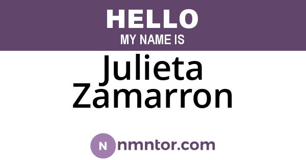 Julieta Zamarron
