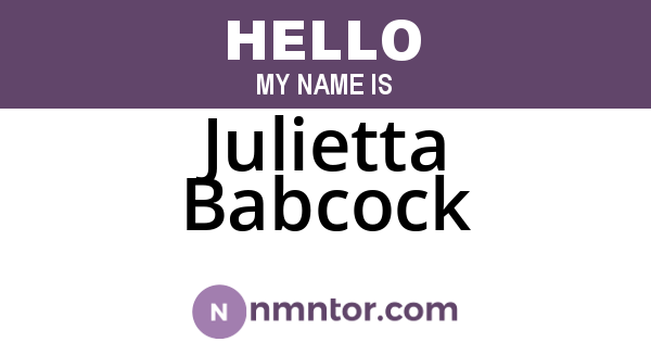 Julietta Babcock