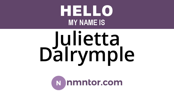 Julietta Dalrymple