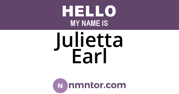 Julietta Earl