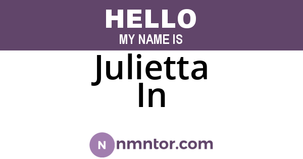 Julietta In