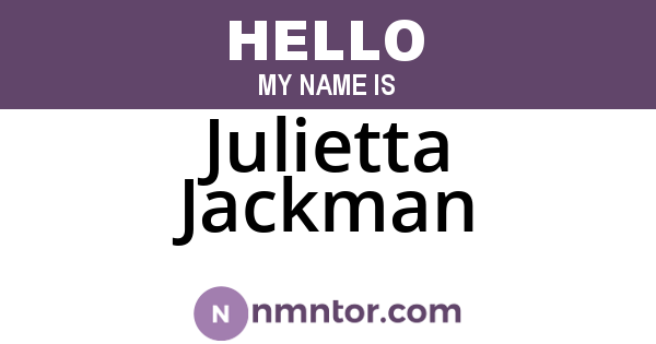 Julietta Jackman